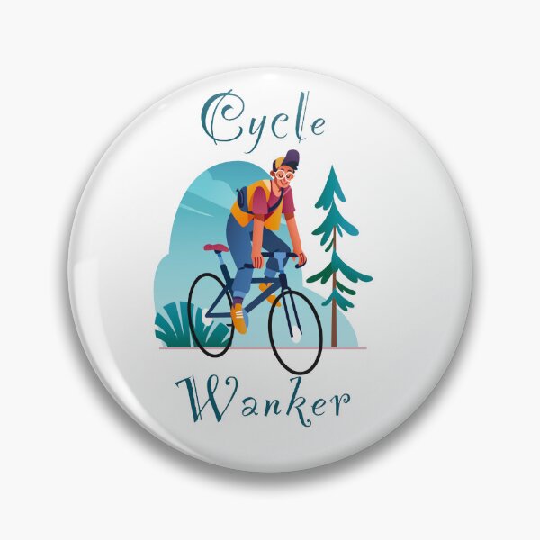 Item preview, Cycle wanker - funny, humour, joke - male cyclist on a bike enjoying nature designed and sold by UKVanlife.