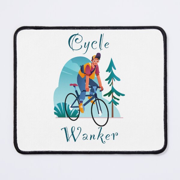 Item preview, Cycle wanker - funny, humour, joke - male cyclist on a bike enjoying nature designed and sold by UKVanlife.