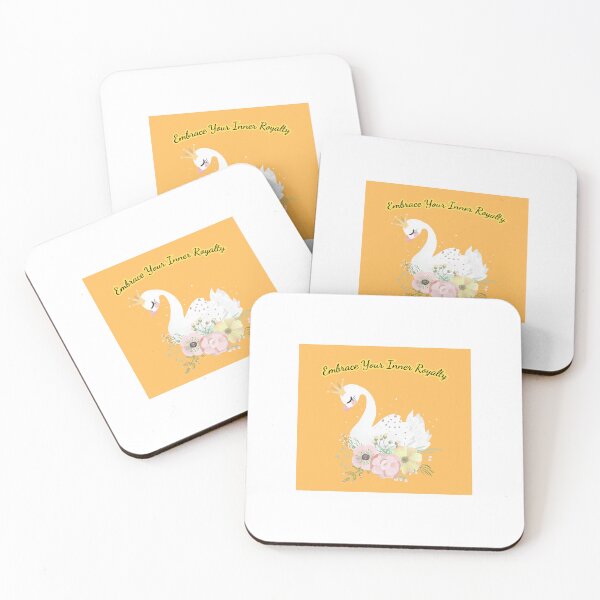 Item preview, Embrace Your Inner Royalty - Elegant Swan with Floral Crown designed and sold by cloudiish.