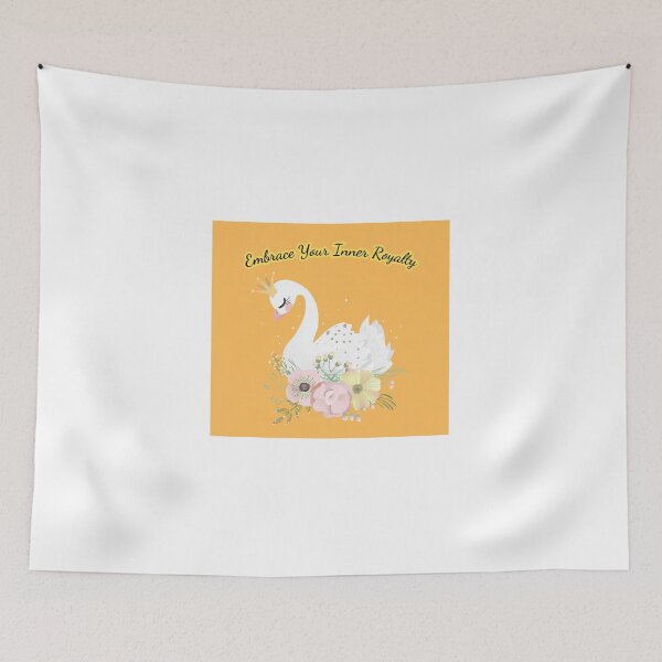 Item preview, Embrace Your Inner Royalty - Elegant Swan with Floral Crown designed and sold by cloudiish.