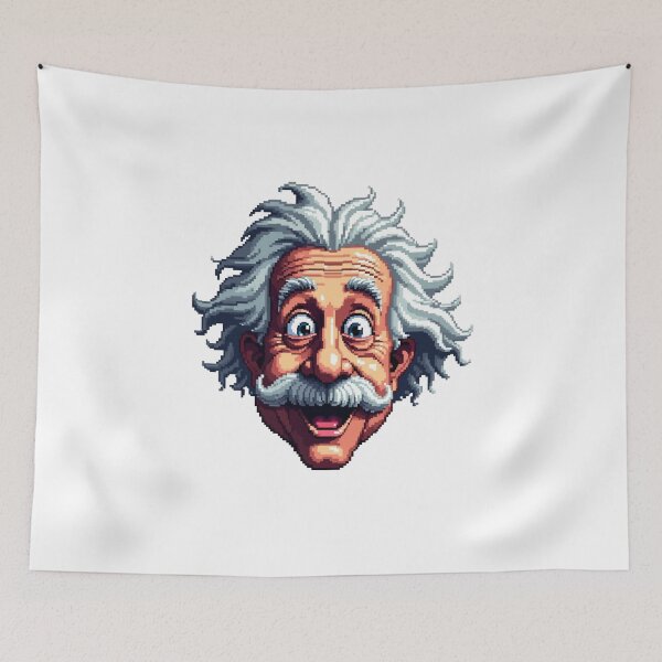 Item preview, Albert Einstein Crazy Pixel designed and sold by SergioColli.