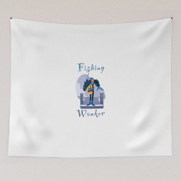 Item preview, Fishing wanker - funny, humour, joke - male angler carrying a big fish designed and sold by UKVanlife.