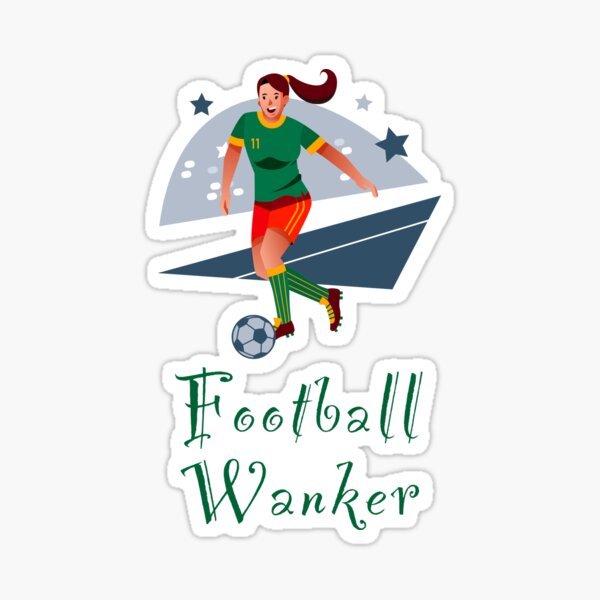 Item preview, Football wanker - funny, humour, joke - female soccer player with a football designed and sold by UKVanlife.