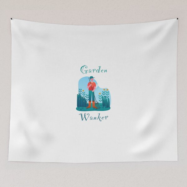 Item preview, Garden wanker - funny, humour, joke - male gardener raking the garden designed and sold by UKVanlife.