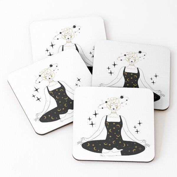 Item preview, A woman in a yoga pose, mystical girl, simple esoteric design designed and sold by juliart-pro.