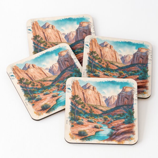 Item preview, Zion National Park Postcard Vintage Retro Travel designed and sold by TravelPostcardGems.