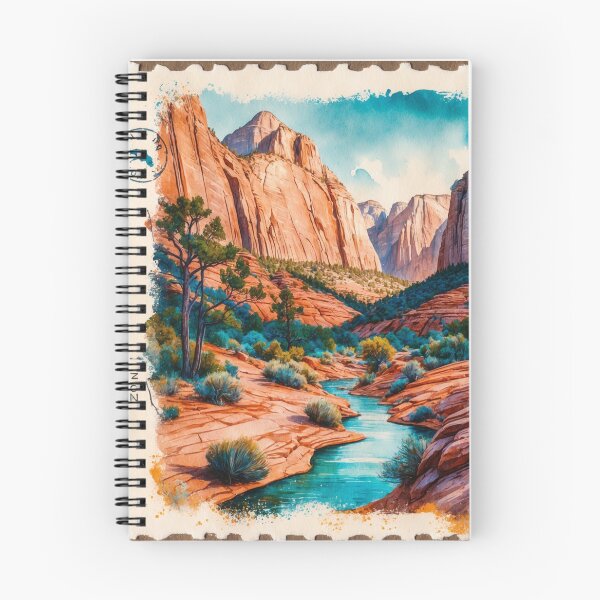 Item preview, Zion National Park Postcard Vintage Retro Travel designed and sold by TravelPostcardGems.