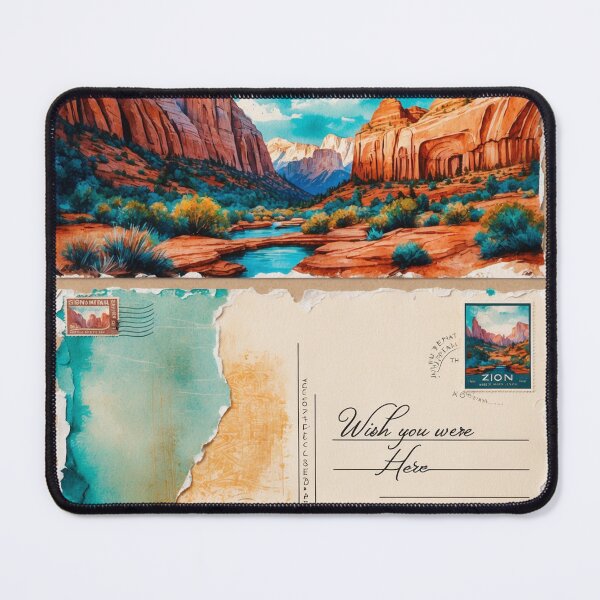 Item preview, Zion National Park Postcard Vintage Retro Travel designed and sold by TravelPostcardGems.