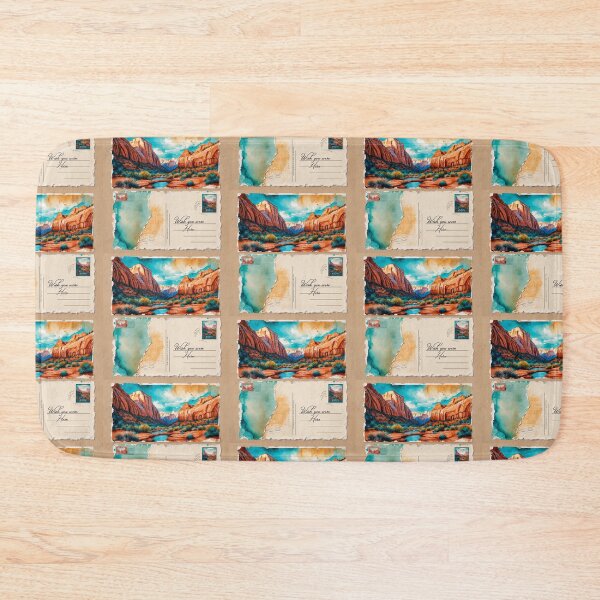 Item preview, Zion National Park Postcard Vintage Retro Travel designed and sold by TravelPostcardGems.