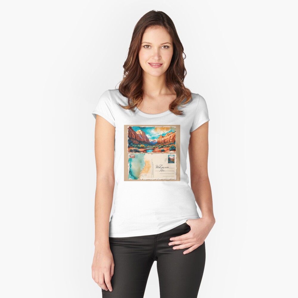 Vista previa del artículo con la obra «Camiseta entallada de cuello ancho», diseñado y vendido por MangaWorld4All.