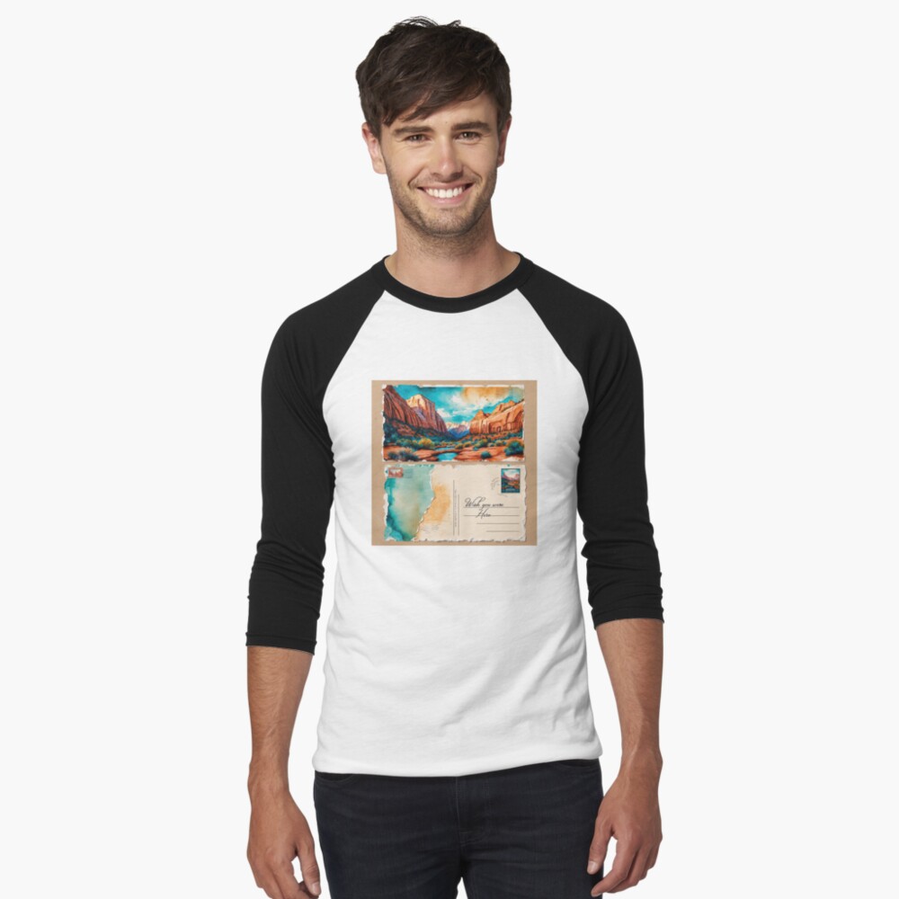 Vista previa del artículo con la obra «Camiseta ¾ estilo béisbol», diseñado y vendido por MangaWorld4All.