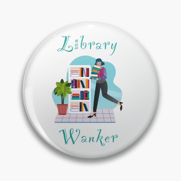 Item preview, Library wanker - funny, humour, joke - female librarian carrying books designed and sold by UKVanlife.