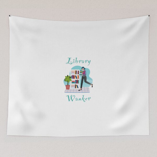 Item preview, Library wanker - funny, humour, joke - female librarian carrying books designed and sold by UKVanlife.