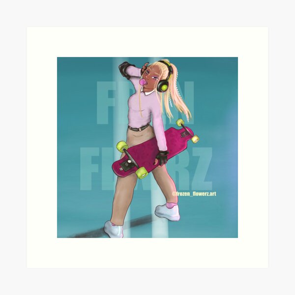 Item preview, Skater girl designed and sold by RVNdrawings.