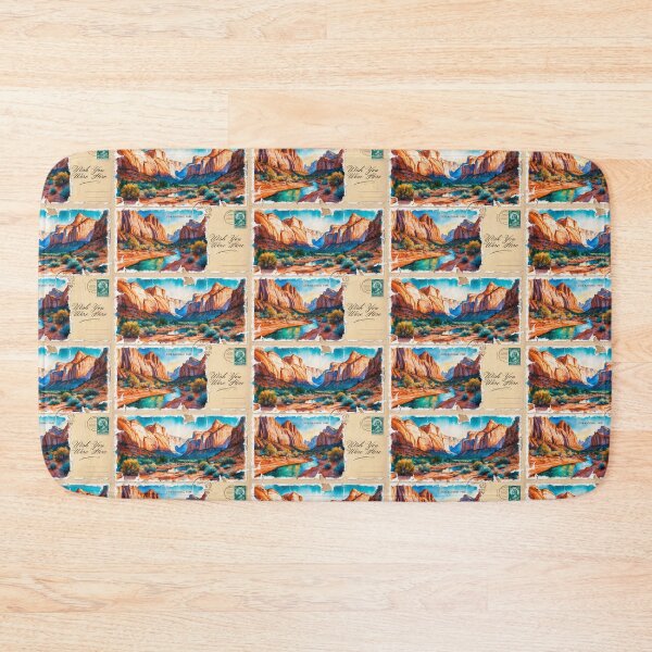 Item preview, Zion National Park Postcard Vintage Retro Travel designed and sold by TravelPostcardGems.