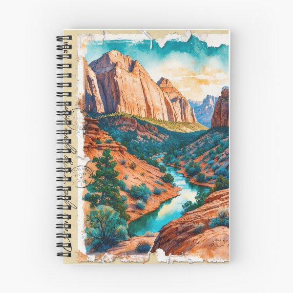 Item preview, Zion National Park Postcard Vintage Retro Travel designed and sold by TravelPostcardGems.
