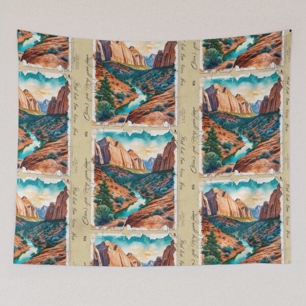 Item preview, Zion National Park Postcard Vintage Retro Travel designed and sold by TravelPostcardGems.