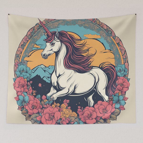 Item preview, Unicorn in forest - vintage  designed and sold by All-About-Life.