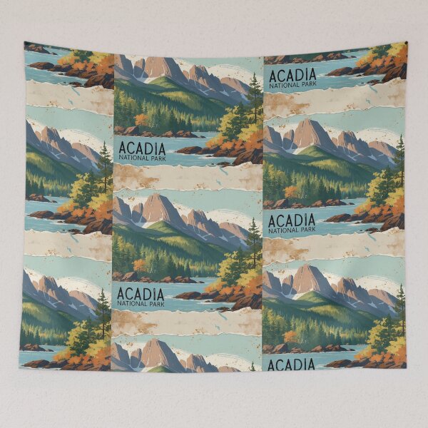Item preview, Acadia National Park Postcard Vintage Retro Travel designed and sold by TravelPostcardGems.