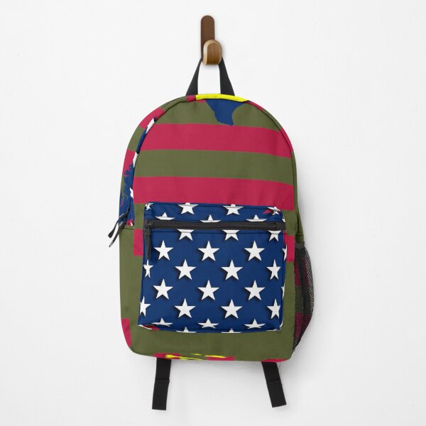 Item preview, flag of the United States of America: silhouette U.S.A., a flag and a single heart, the nation of freedom and the possibility of change. designed and sold by rikyfreestyle.
