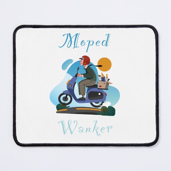 Item preview, Moped wanker - funny, humour, joke - smug male on a scooter designed and sold by UKVanlife.