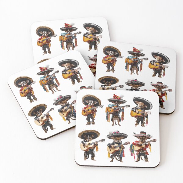 Item preview, Chihuahua Mexican Mariachi Band 3 Blanco designed and sold by NikoDeeko.