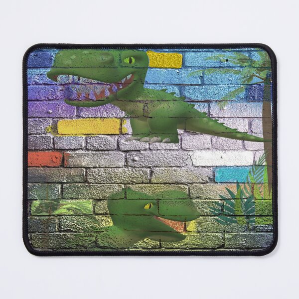 Item preview, THREE LITTLE DINOS PAINTED ON A BRICKWALL designed and sold by inarausch2023.