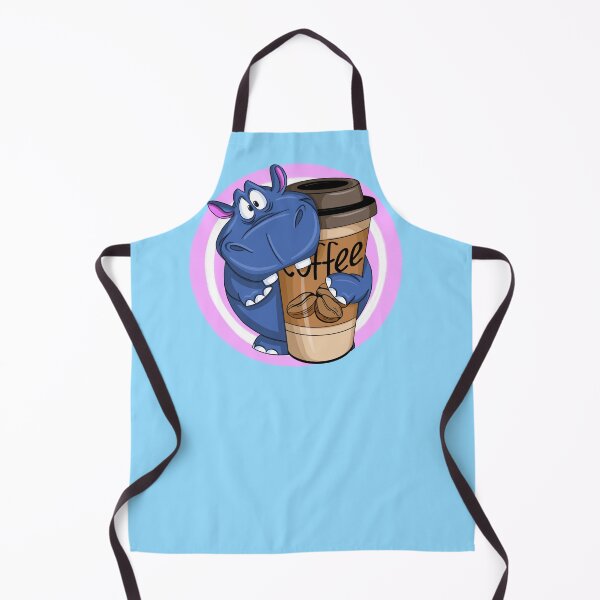 Item preview, Cute hippo with a cup of coffee designed and sold by Maryart8.