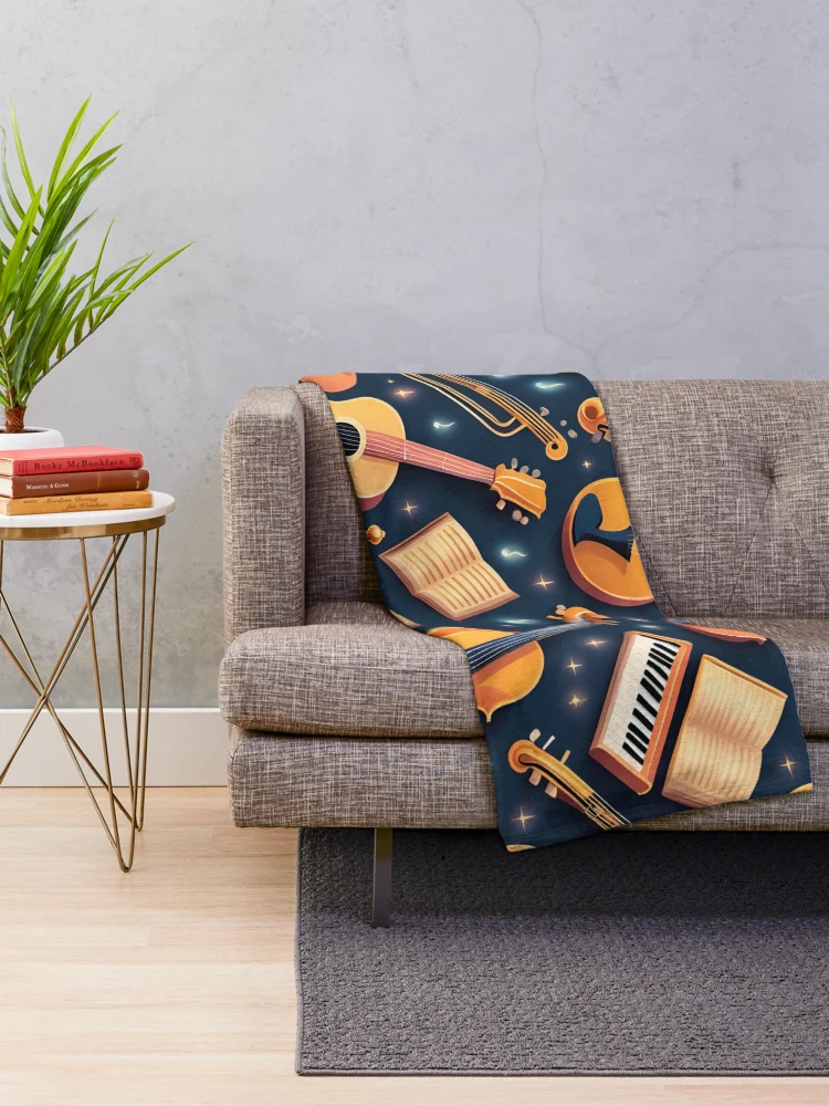 Thumbnail 2 of 6, Throw Blanket, Magical Instruments designed and sold by MySignatureItems.