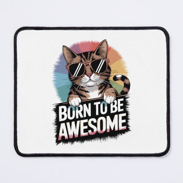 Item preview, Cool Cat Born to Be Awesome designed and sold by Quotes-For-All.