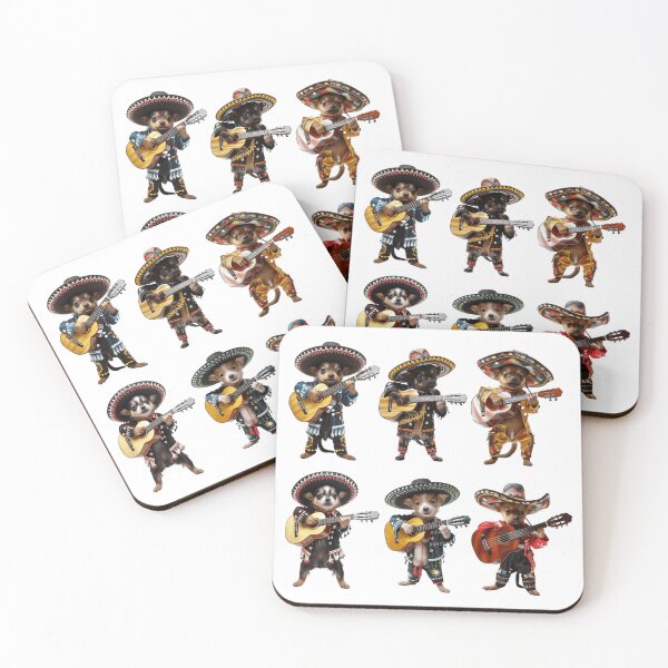 Item preview, Chihuahua Mexican Mariachi Band 4 Blanco designed and sold by NikoDeeko.