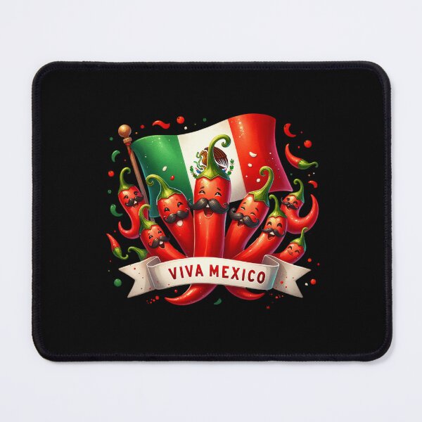 Item preview, Fiesta Spirit – Viva México with Smiling Chiles designed and sold by artedigital99.