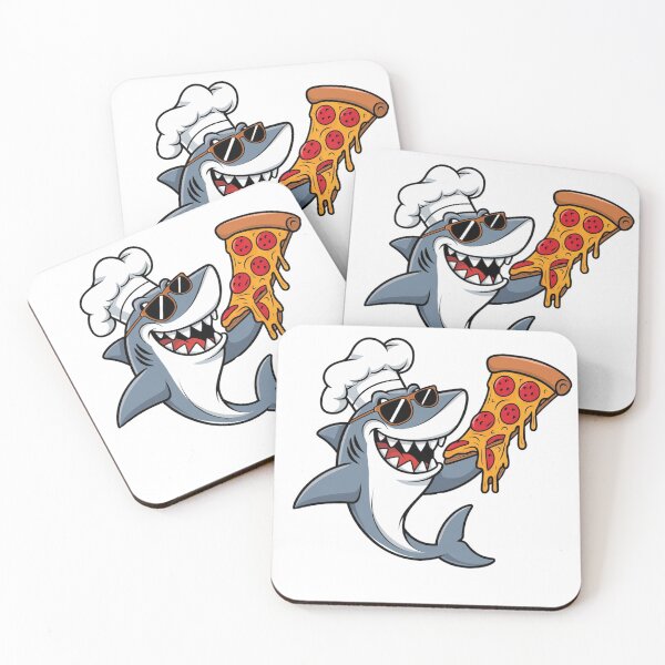 Item preview, Shark likes to eat pizza designed and sold by DesignNadine.