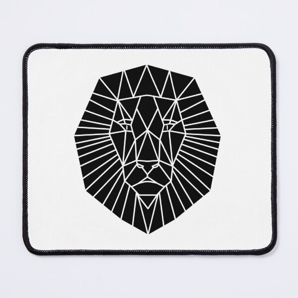 Item preview, Black Geometric Lion Face designed and sold by Sartoris Art.