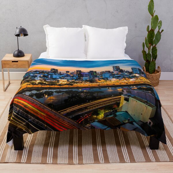 Item preview, Sunset Glow and City Lights: Saigon District 1 Skyline from District 4 designed and sold by KMNscapes – Ireland Prints & Beyond.
