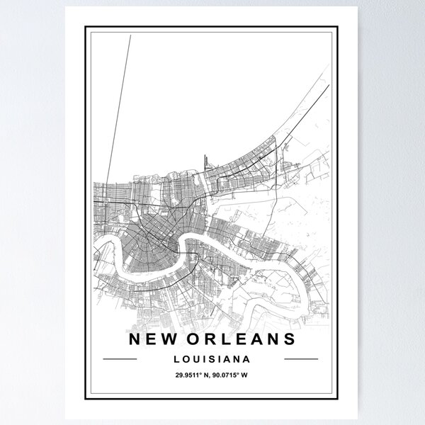Item preview, New Orleans City Map designed and sold by SHAMPAIN-ART-CO.