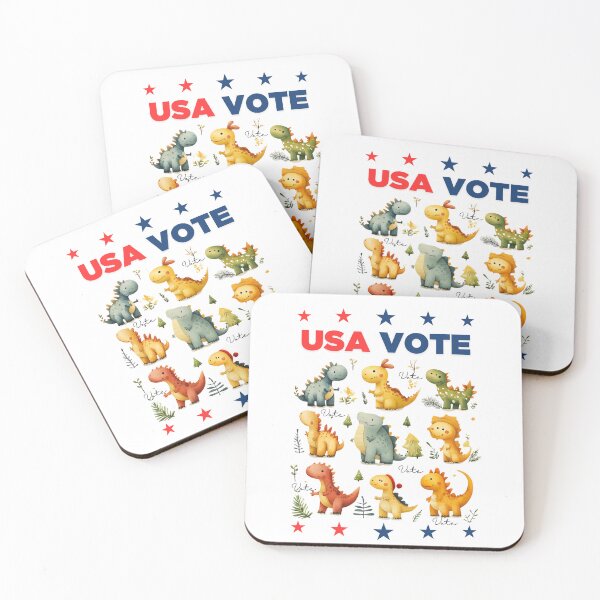 Item preview, Cute Dinosaur Vote Day with Dino-Tea T-REX-Cocoa dinosaur vintage, who are fascinated with dinosaurs Dinosaur water color designed and sold by CHOKCHAIVONGDEE.