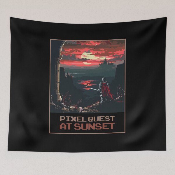 Item preview, Pixel Quest At Sunset designed and sold by MagicAxe.
