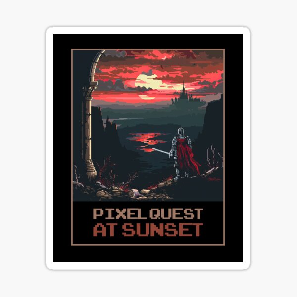 Item preview, Pixel Quest At Sunset designed and sold by MagicAxe.