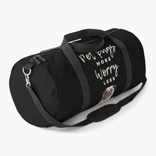 Item preview, "Pet Pugs More, Worry Less" | funny pug humor designed and sold by SimpleCosyLifee.
