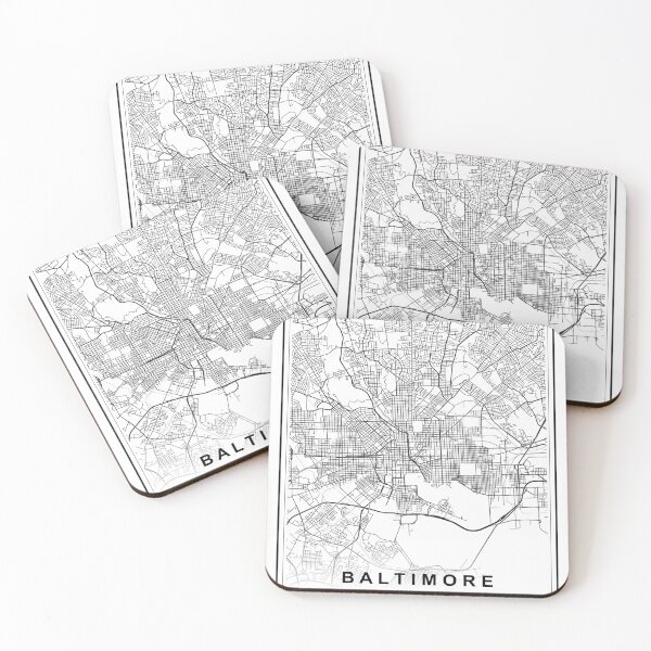 Item preview, Baltimore City Map designed and sold by SHAMPAIN-ART-CO.