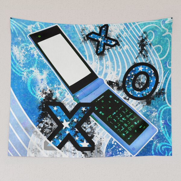 Item preview, Blue flip phone  designed and sold by despairfamily.