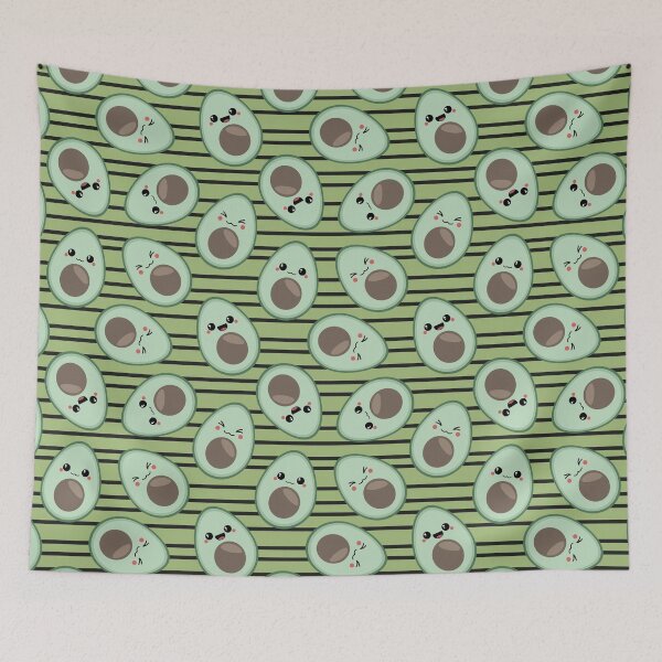 Item preview, Kawaii Avocado Pattern  designed and sold by sasyall.