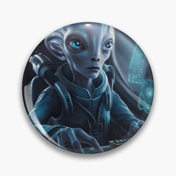 Item preview, Alien in a spaceship. designed and sold by MyHappyArtShop.