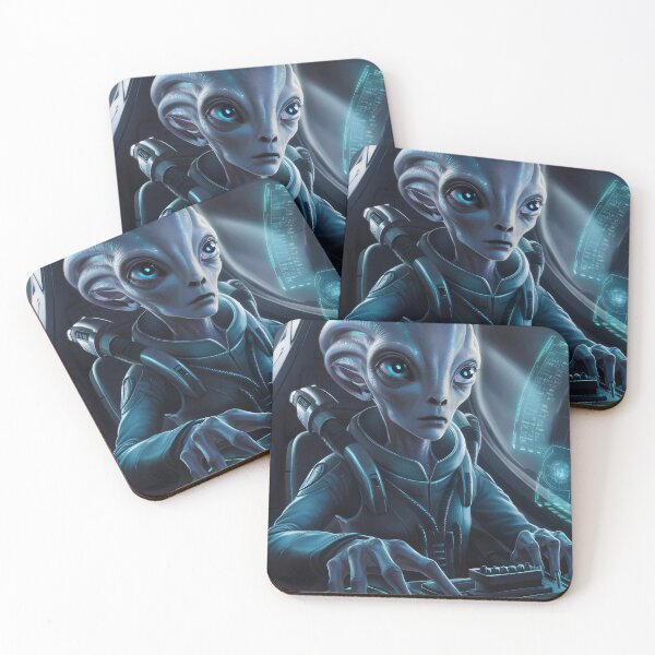 Item preview, Alien in a spaceship. designed and sold by MyHappyArtShop.