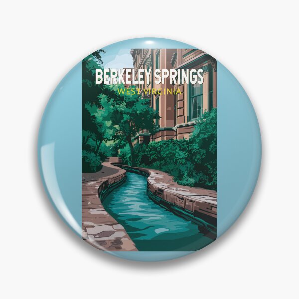 Item preview, Berkeley Springs West Virginia Illustration Travel Art Vintage designed and sold by KrisSidDesigns.