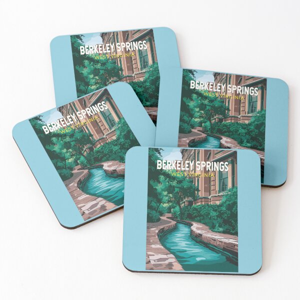 Item preview, Berkeley Springs West Virginia Illustration Travel Art Vintage designed and sold by KrisSidDesigns.