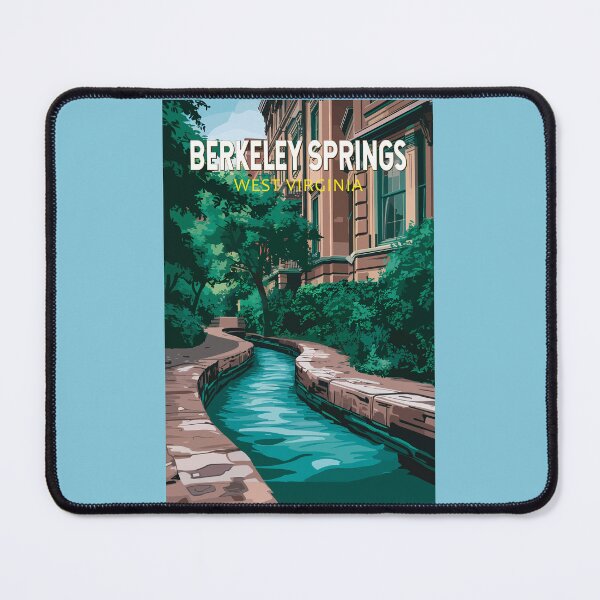 Item preview, Berkeley Springs West Virginia Illustration Travel Art Vintage designed and sold by KrisSidDesigns.