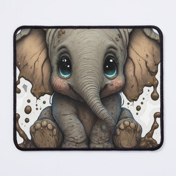 Item preview, Baby elephant playing in mud designed and sold by GabrielWest.