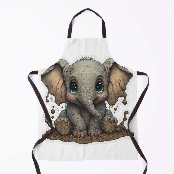 Item preview, Baby elephant playing in mud designed and sold by GabrielWest.